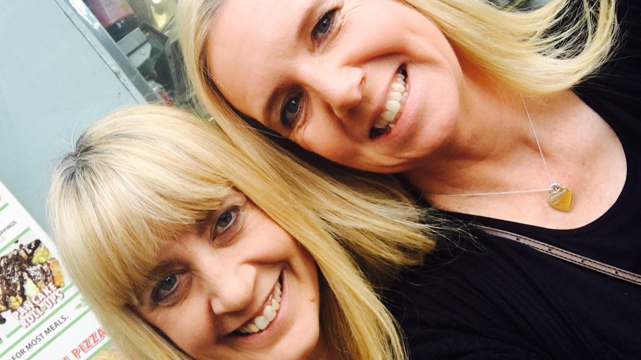 Sally and Melissa smiling together